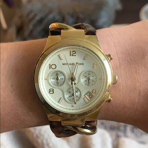 Gold/Tortoise Michael Kors watch *does not work*
